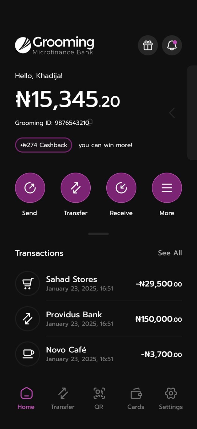 Grooming Microfinance Bank screenshot